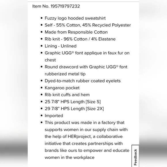 UGG REY FUZZY LOGO HOODIE - Picture 13 of 14